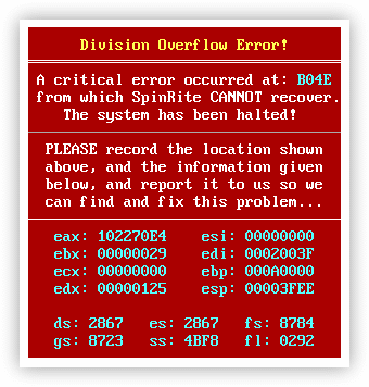 SpinRite's B04E Error Dialog